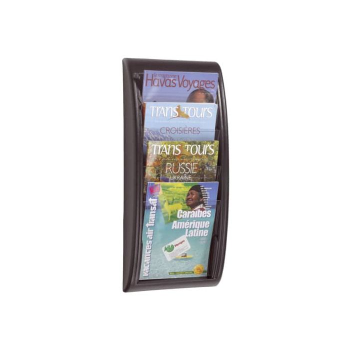 Espositore da muro Paperflow Quick Fit A4 componibile 4 tasche nero K540611 main product photo