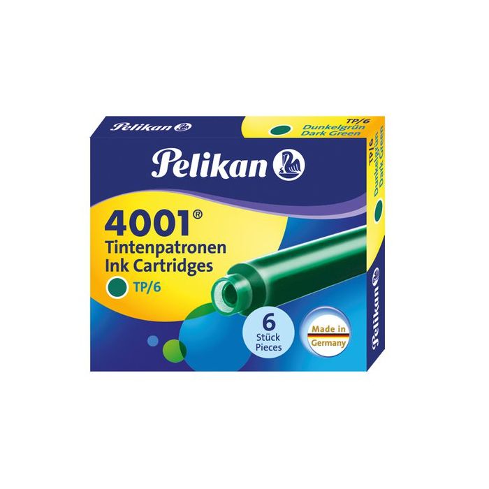 Cartuccia per stilografica Pelikan TP/6 verde scuro conf. da 6 verde scuro 300087 main product photo