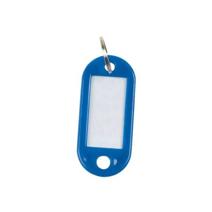 Targhetta portachiavi Q-Connect standard in plastica 5x2,2 cm blu Confezione da 10 pezzi - KF10872 main product photo
