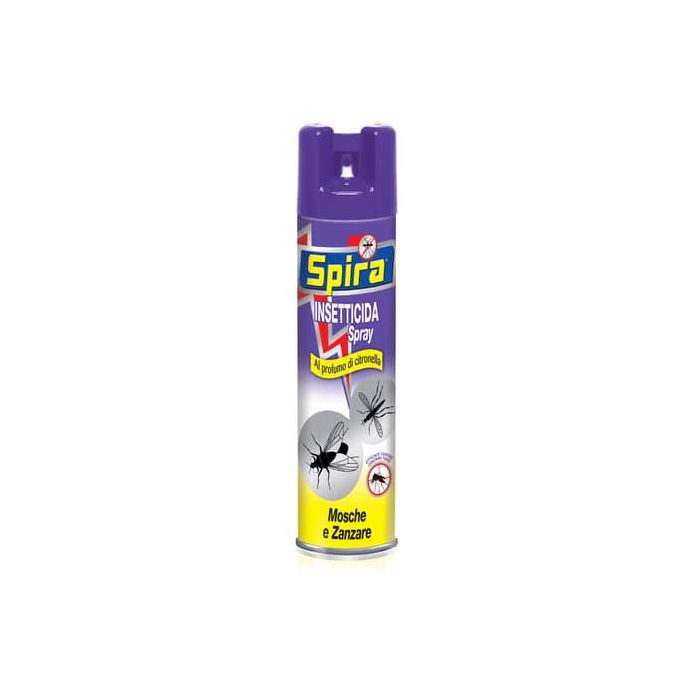 Insetticida spray per mosche e zanzare 400 ml Spira profumazioni assortite geranio o citronella 44685 main product photo
