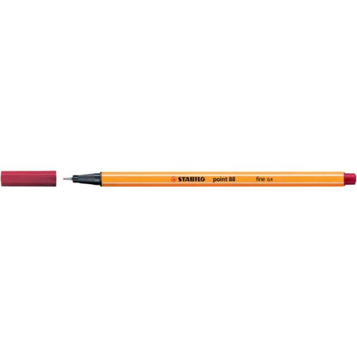 Fineliner Stabilo Point 88 0,4 mm rosso cremisi - 88/50 main product photo