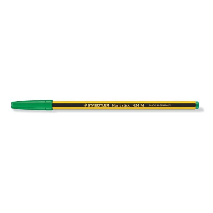 Penna a sfera Staedtler Noris Stick M 1 mm - tratto 0,35 mm verde conf. da 20 - 434 05 main product photo