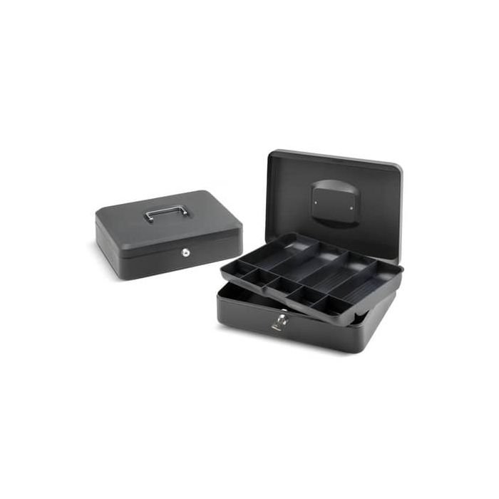 Vassoio portamonete Iternet Euro 8+2 scomparti - 310x185x30 mm - nero - 3424 main product photo
