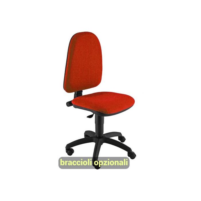 Sedia operativa girevole Unisit Jupiter JUSB/SB Eco smart - rivestimento Eco rosso - JUSB/SB/ER main product photo