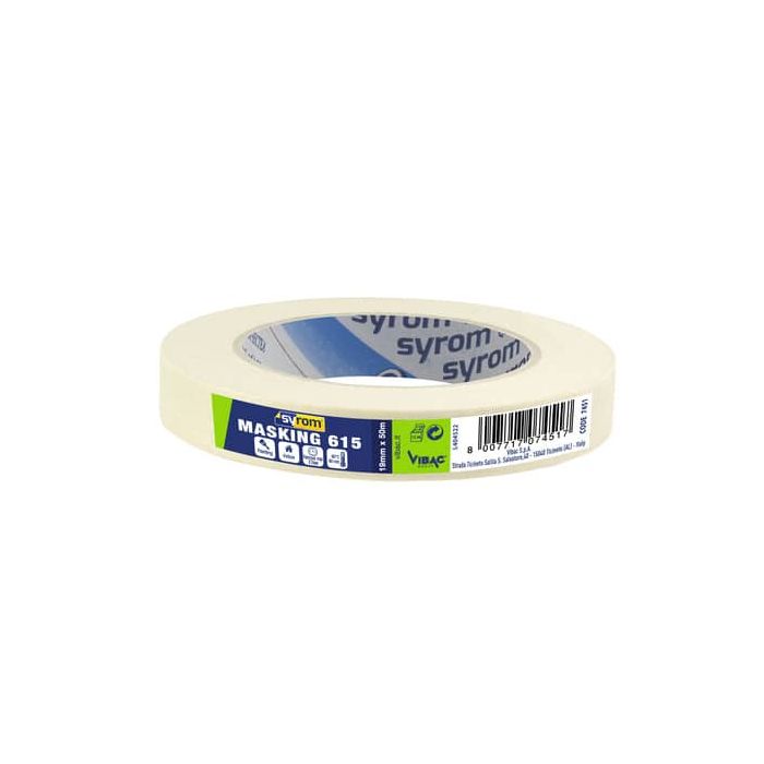 Nastro adesivo in carta Masking 615 SYROM avorio formato 19 mm x 50 m 7451 main product photo