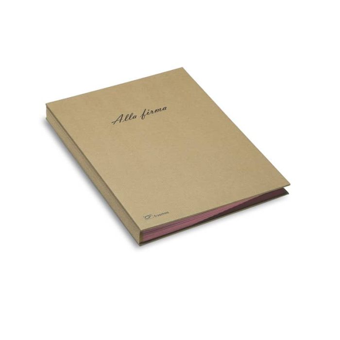 Libro firma 18 intercalari Fraschini Eco 24x34 cm in carta riciclata avana - 618-ECO-D main product photo