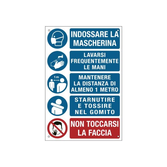 Cartello informativo 20x30 cm Cartelli Segnalatori ''Prescrizioni per i lavoratori per prevenire il contagio'' - main product photo