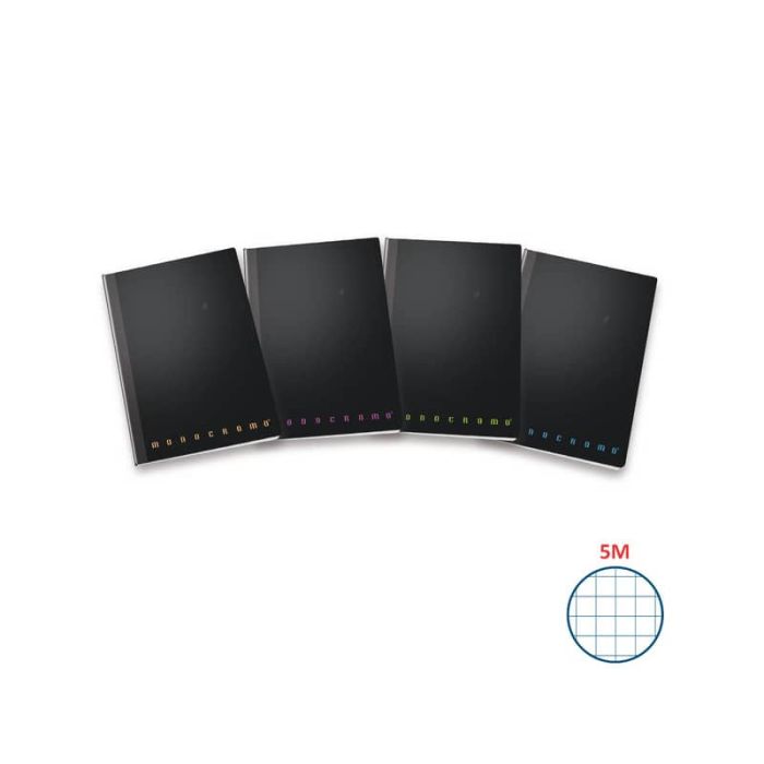 Quaderno a quadretti Pigna Maxi filo singer 5M - 62 ff - cover pp assortiti - 80 gr. A4 - Conf. 5 pezzi 02312185M main product photo