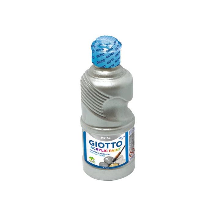 Tempere a base acrilica GIOTTO Acrylic Paint flacone 250 ml argento 53390000 main product photo