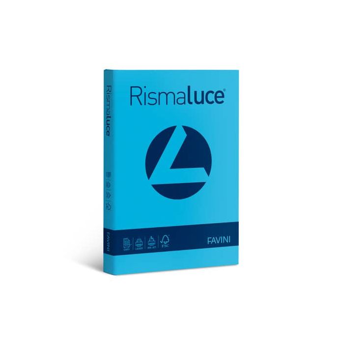 Carta colorata Favini Rismaluce colori forti 90 g/m² A3 azzurro Risma da 300 fogli - A66G313 main product photo