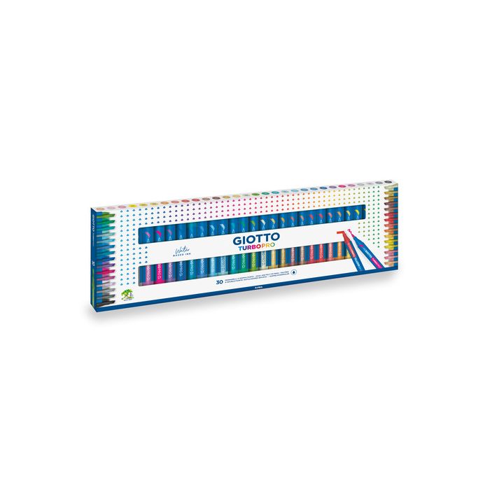 Pennarelli Giotto TurboPro doppia punta scalpello-pennello - conf. da 30 colori assortiti - F427900 main product photo