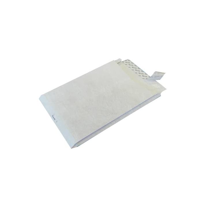 Buste a sacco con strip e 3 soffietti Tyvek Postyvek 55 g/m² bianco 22,9x32,4 cm - conf. 100 pezzi - 0756 main product photo