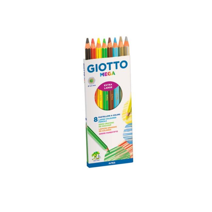 Matite colorate GIOTTO Mega assortiti astuccio da 8 - 225400 main product photo