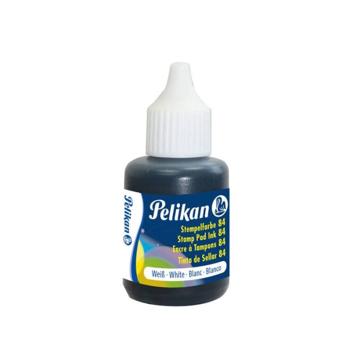 Inchiostro per timbri idrorepellente Pelikan tipo 84 flacone 30 ml bianco 351502 main product photo