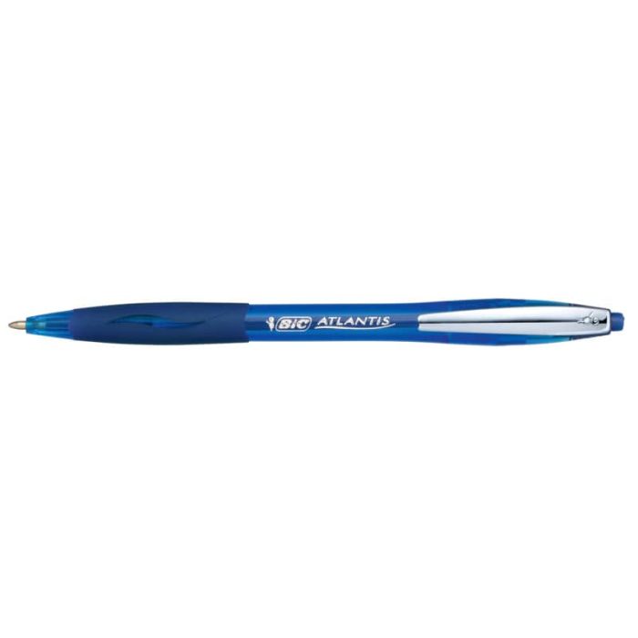Penna a sfera a scatto BIC Atlantis Soft M 1 mm blu 902132 main product photo