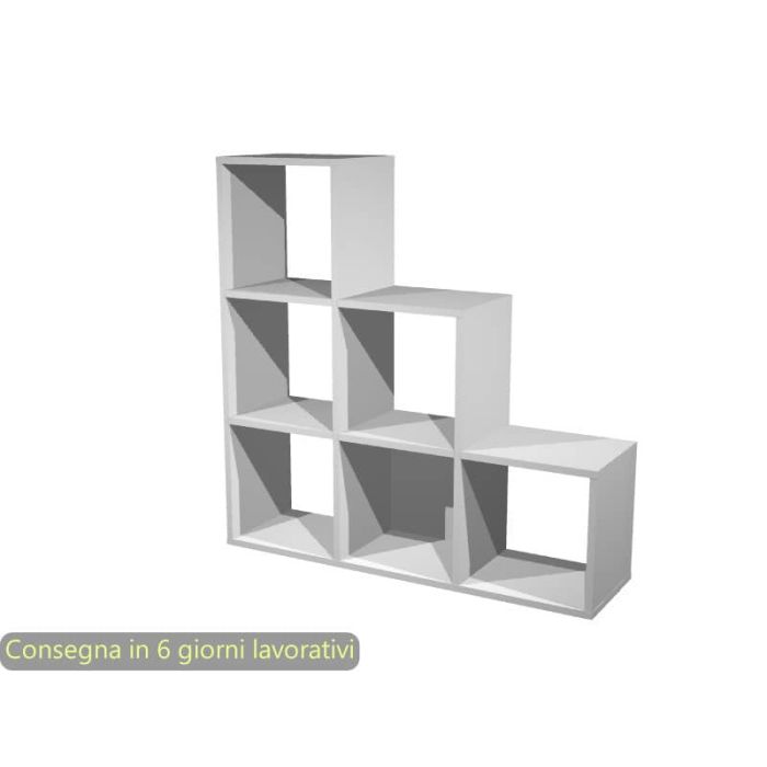 Libreria componibile Artexport Maxicolor - 6 caselle scalare Grigio alluminio 6DMaxC-5 main product photo