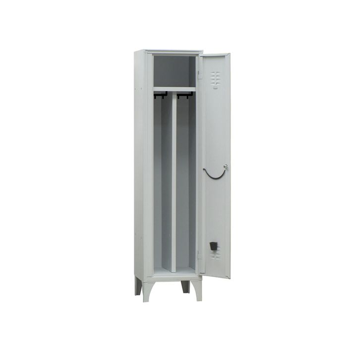 Armadio spogliatoio in metallo - 1 vano - con divisorio - 40 x 50 x 180 cm - grigio - Fasma main product photo
