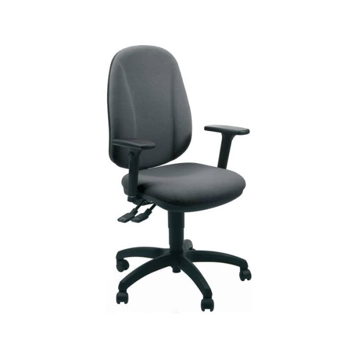 Sedia operativa girevole Unisit Giano GIGI Eco Smart rivestimento PPL grigio scuro - braccioli inclusi - GIGI/BR3D/ET main product photo