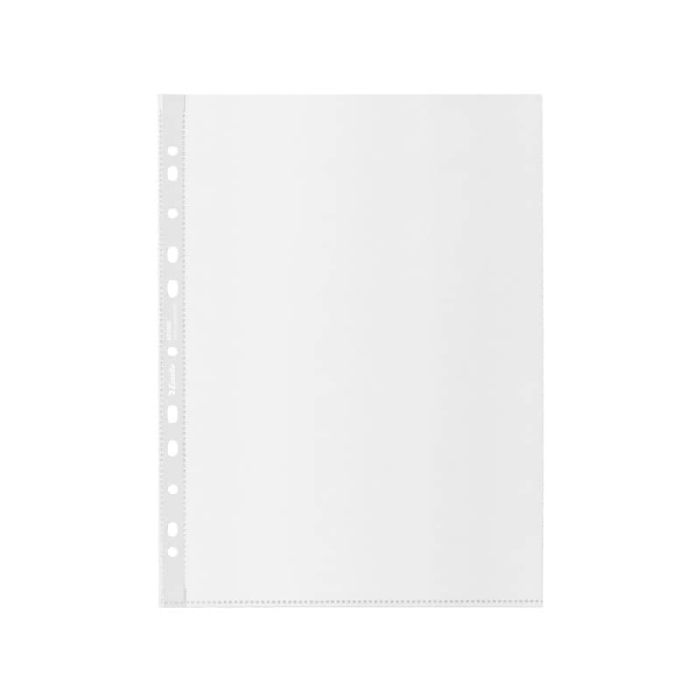 Buste a perforazione universale Esselte Office f.to A4 100% riciclate trasparenti - conf. 100 pezzi - 627493 main product photo