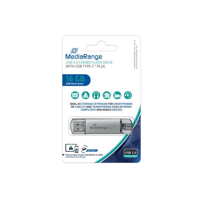 Chiavetta USB 3.0 Media Range con spina USB Type-C™ - 16 GB - argento MR935 main product photo