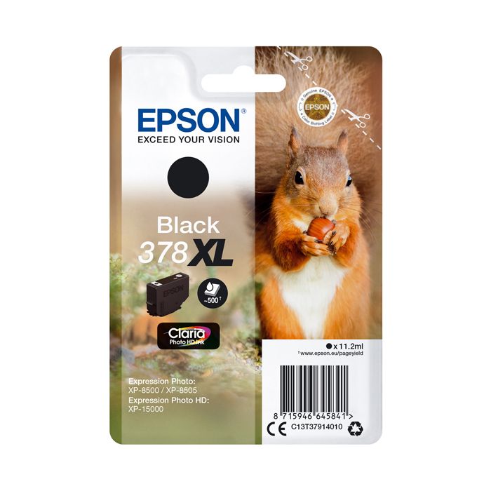 EPSON CARTUCCIA INCHIOSTRO NERO 378XL SCOIATTOLO main product photo