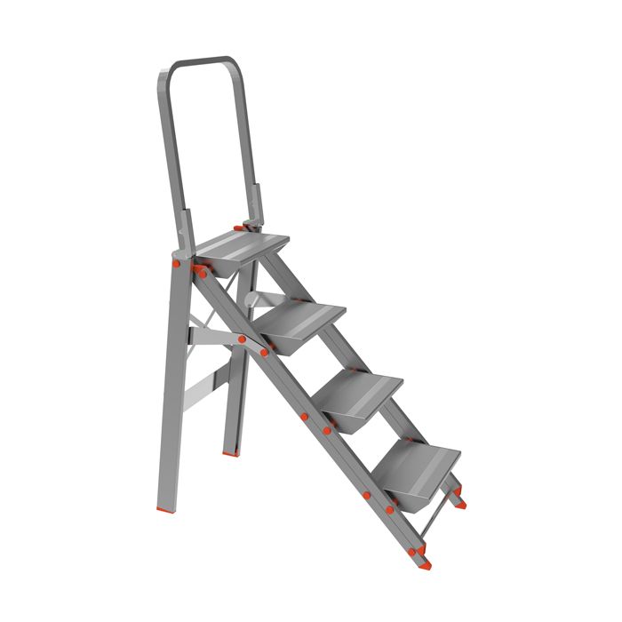 MARCHETTI SCALA SGABELLO ALLUMINIO 4 GRADINI con PARAPETTO Class piU' main product photo