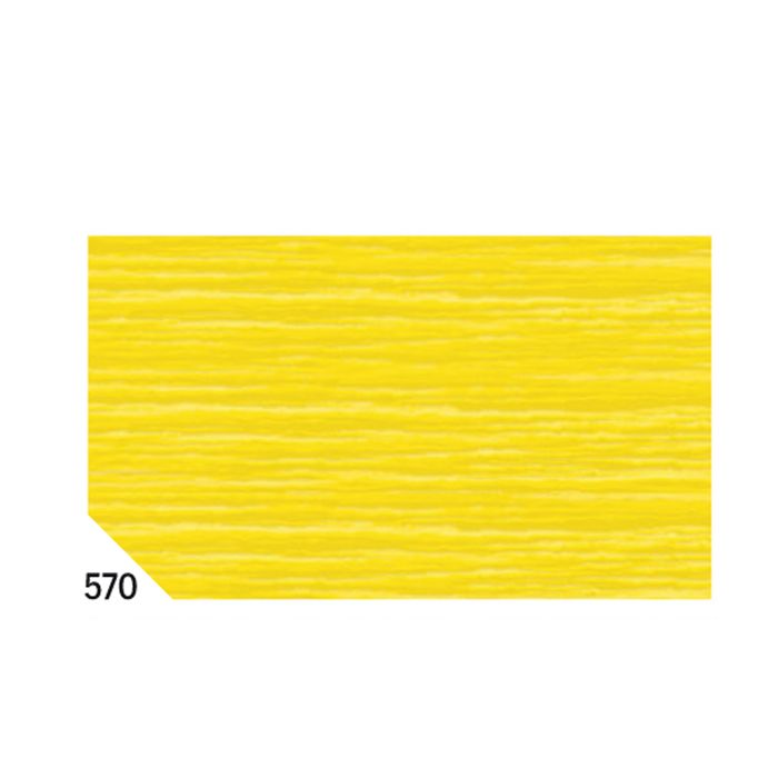 Carta crespa - 50 x 250 cm - 48 gr/m² - giallo 570 - Rex Sadoch - conf. 10 rotoli main product photo