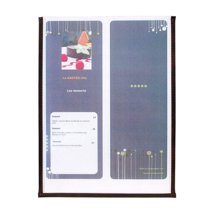 SECURIT Set 3 Porta Menu' Crystal BR1 SINGOLO (per 2 FOGLI A4) main product photo
