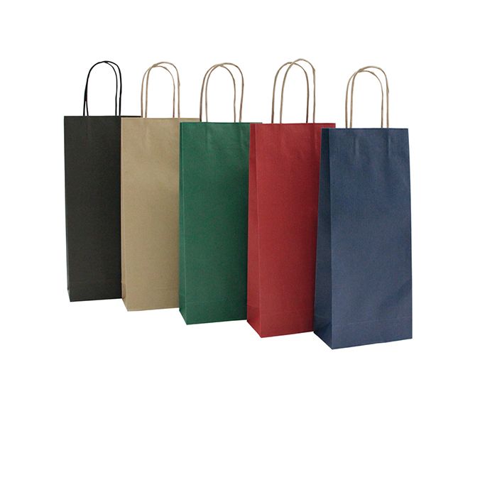 CARTABIANCA 20 SHOPPERS CARTA BIOKRAFT 14X9X38CM PORTABOTTIGLIE ROSSO main product photo