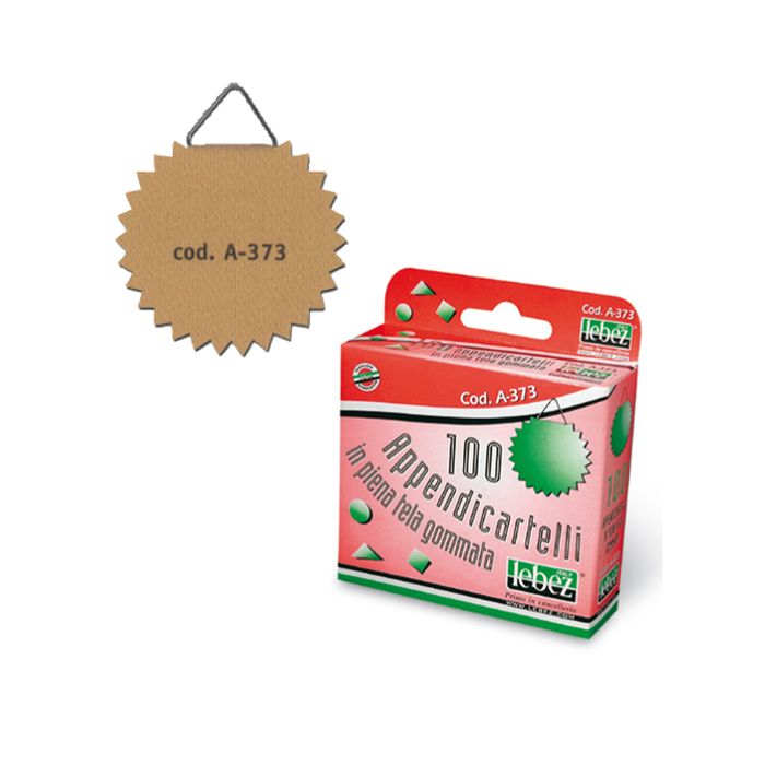 LEBEZ SCATOLA 100 APPENDICARTELLI ADESIV. TELA GOMMATA ART.A373 main product photo