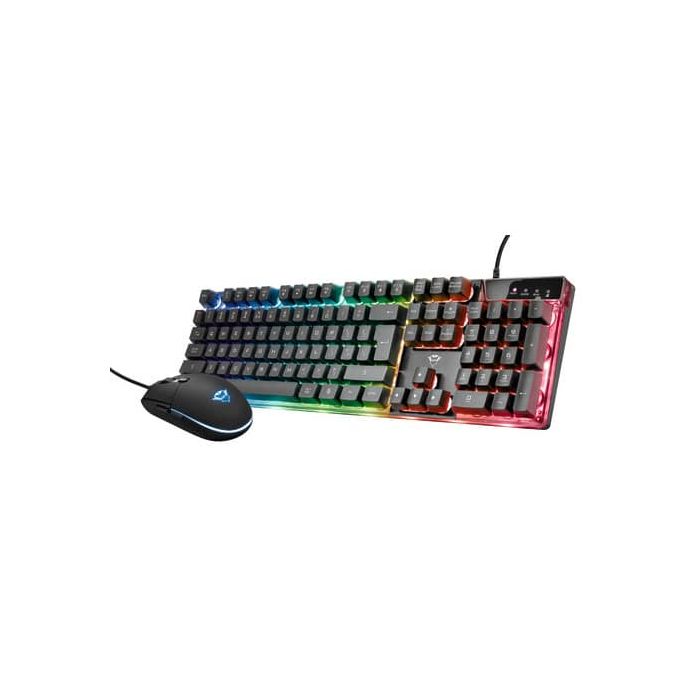 Tastiera e mouse gaming Trust GXT 838 Azor nero - luci a LED con modalità di colore - 23483 main product photo