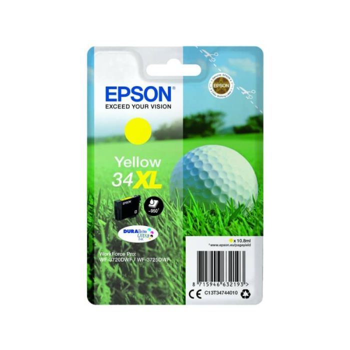 Cartuccia inkjet alta capacità Pallina da golf 34XL Epson giallo C13T34744010 main product photo