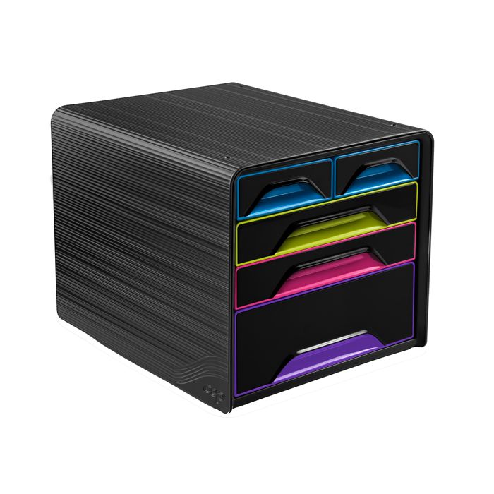 Cassettiera 5 cassetti misti nero/multicolore 7-213 Smoove Cep main product photo