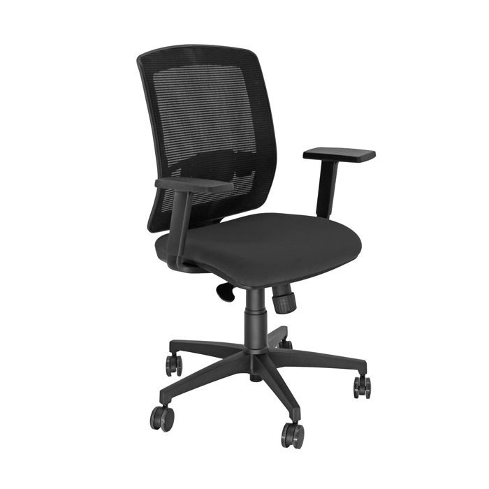 Unisit Sedia semidirezionale Molly A Nero e rete Nera c/bracc. main product photo