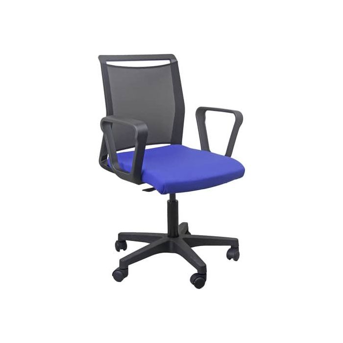 Sedia semidirezionale girevole Unisit Light LLN traslatore sedile rivestimento ignifugo blu - con braccioli - LLN/BR/IB main product photo