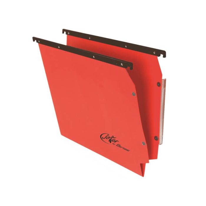 Cartelle sospese laterali per armadi Linea Joker 33 cm fondo V - rosso conf. 25 pezzi - 414F LINK - A4 main product photo