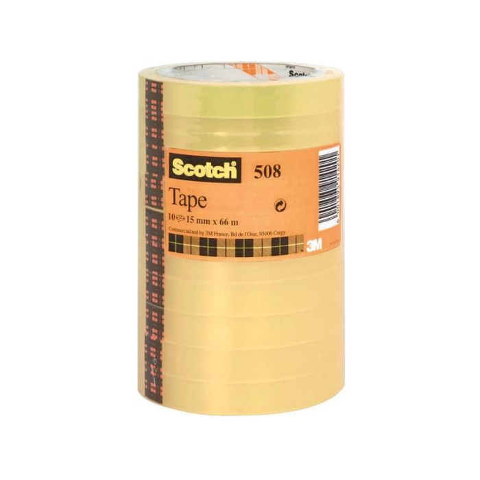 Nastro adesivo Scotch 508 15 mm x 66 m trasparente torre da 10 rotoli - 508-1566 main product photo