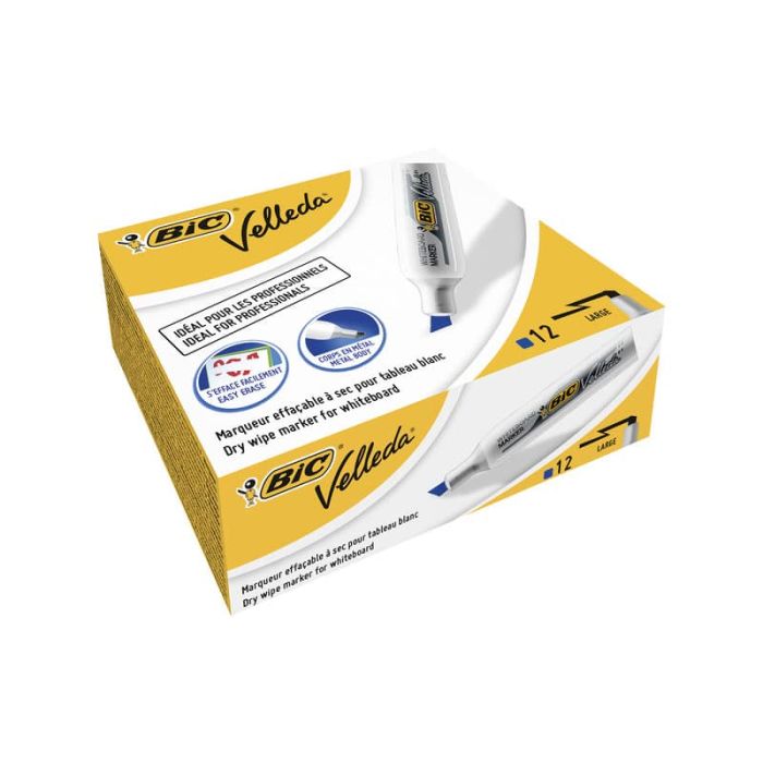 Marcatore per lavagne bianche BIC Velleda 1781 punta a scalpello 3,3-4,6 mm blu - 9402971 main product photo