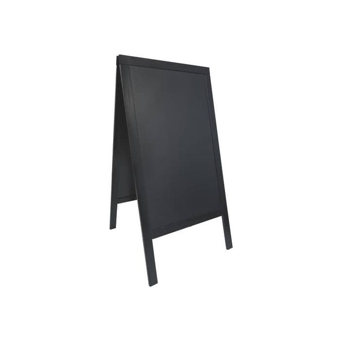 Lavagna da terra a gesso liquido Securit Sandwich in legno 70x120 cm nero - SBS-BL-120 main product photo