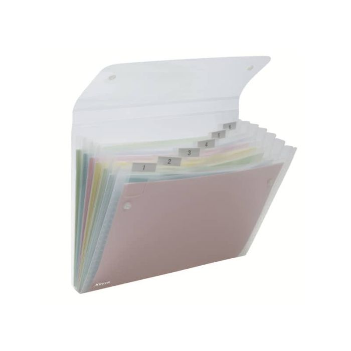 Archiviatore a soffietto Rexel Ice 6 tasche A4 trasparente 2102033 main product photo