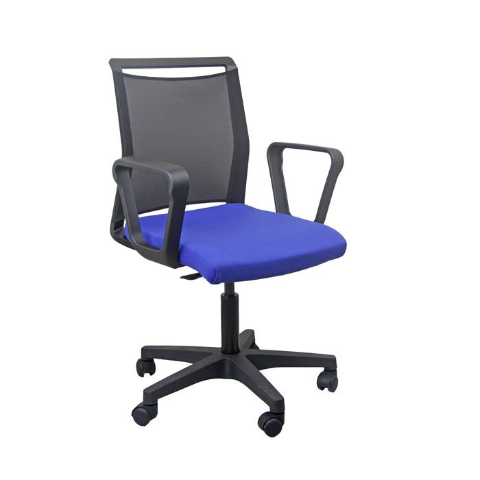 Sedia Home / Office Smart Light - schienale in rete - nero / blu - senza braccioli - Unisit main product photo