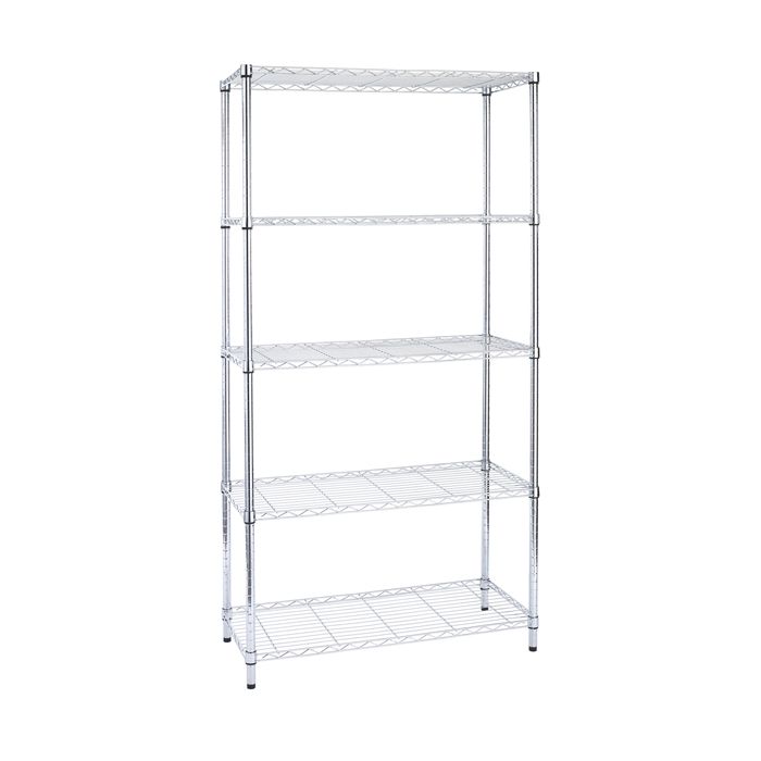 SERENA GROUP LIBRERIA 5 RIPIANI IN ACCIAIO CROMATO 36x90cm - H177cm ARCHIMEDE LIGHT main product photo