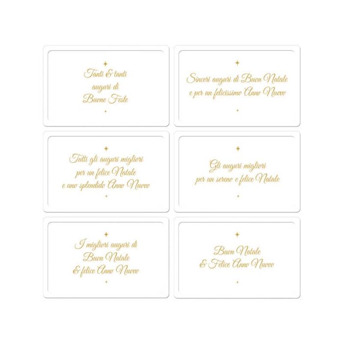 Biglietti Natalizi in vassoio - 9x14 cm - conf. 6 pezzi Biembi bianco BBE202C72 main product photo