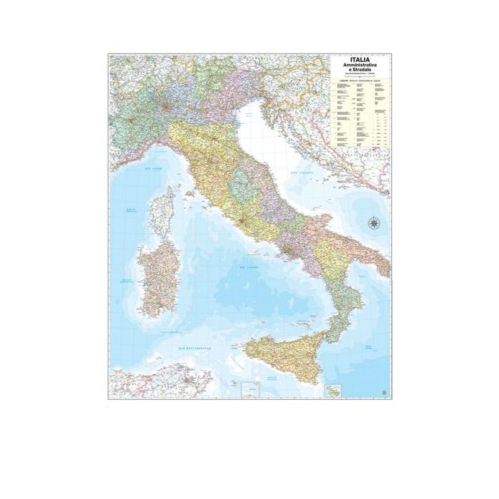 CARTA GEOGRAFICA MURALE ITALIA 97X122CM BELLETTI main product photo