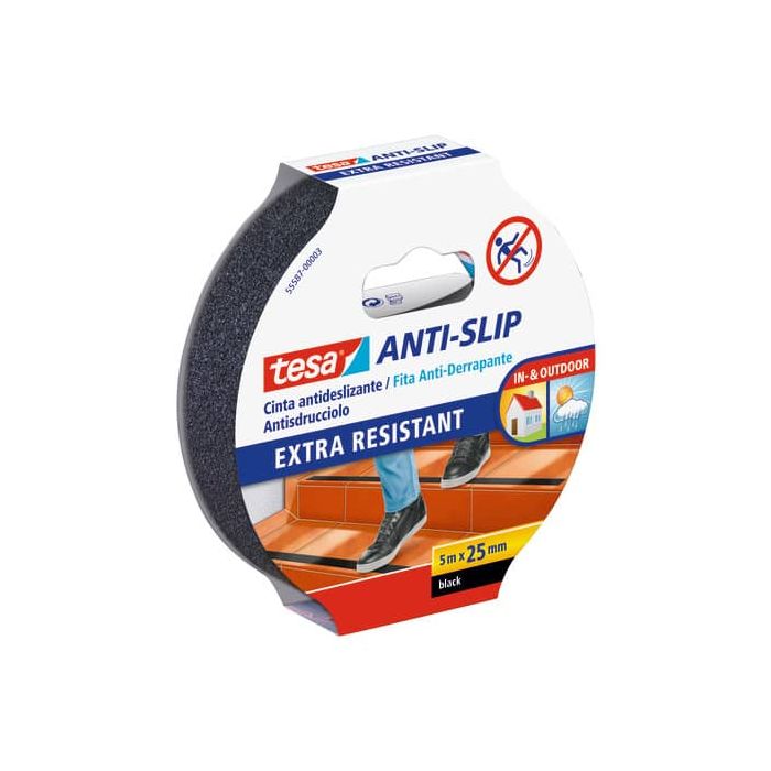 Nastro antiscivolo tesa extra forte a strappo manuale 25 mm x 5 m nero 55587-00003-11 main product photo