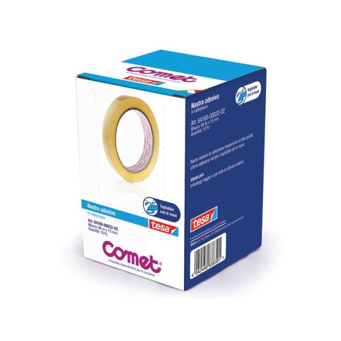 Nastri adesivi trasparenti Comet CELLO 64-160 cellophane 15mm x 66m conf.10 - 64160-00032-02 main product photo