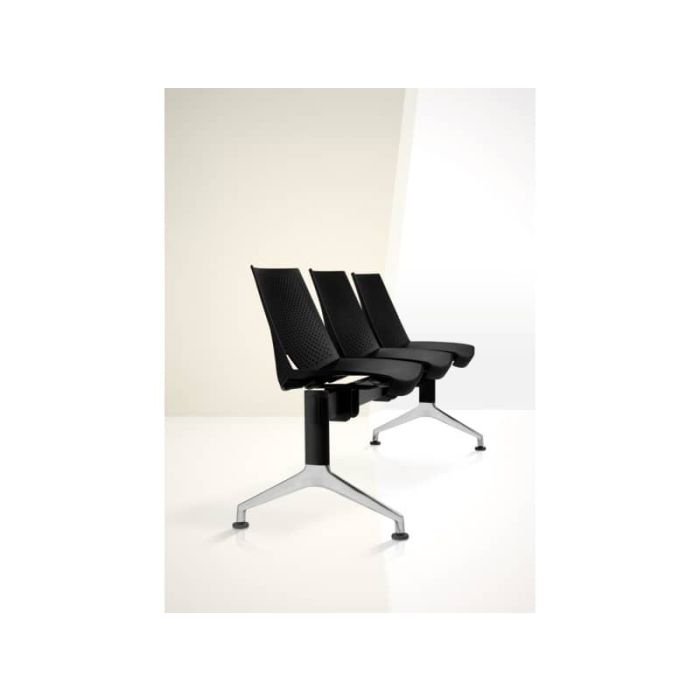Panca 2 posti attesa Unisit Strike SK2P - schienale fisso - PPL rosso SK2P/RO main product photo