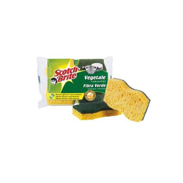 Spugna Scotch-Brite vegetale verde Conf. 2 pezzi - V12 main product photo