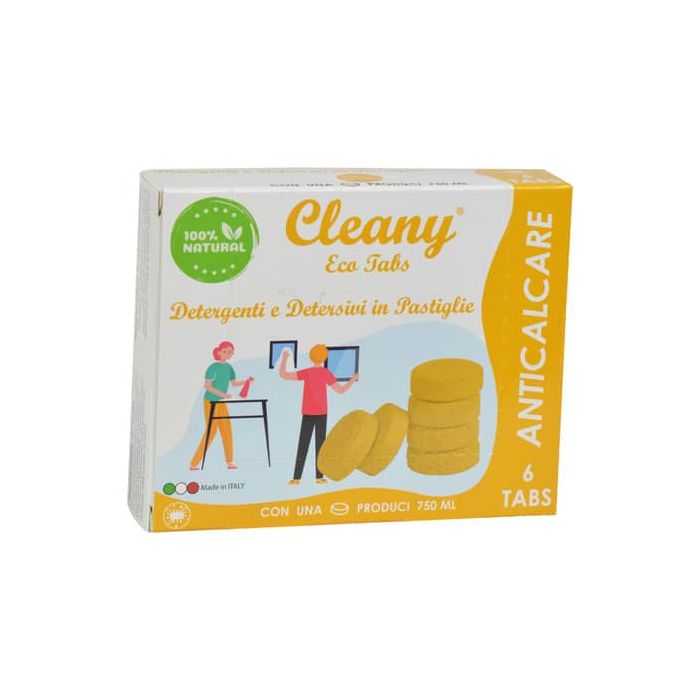 Anticalcare igienizzante in pastiglie CLEANY Eco tabs muschio giallo - conf. 6 pz - CLT300 main product photo