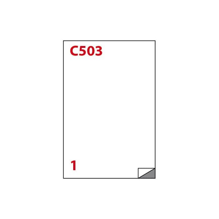 Etichette autoadesive Copiatabu A4 Super Permanente - 1 et/foglio - conf. 100 ff Markin 210x297 mm - X210C503SP main product photo